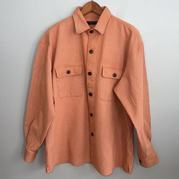 Windsor Lake Heavy Thick Shacket canvas like Shirt nutmeg orange Men’s Large - Picture 6 of 16